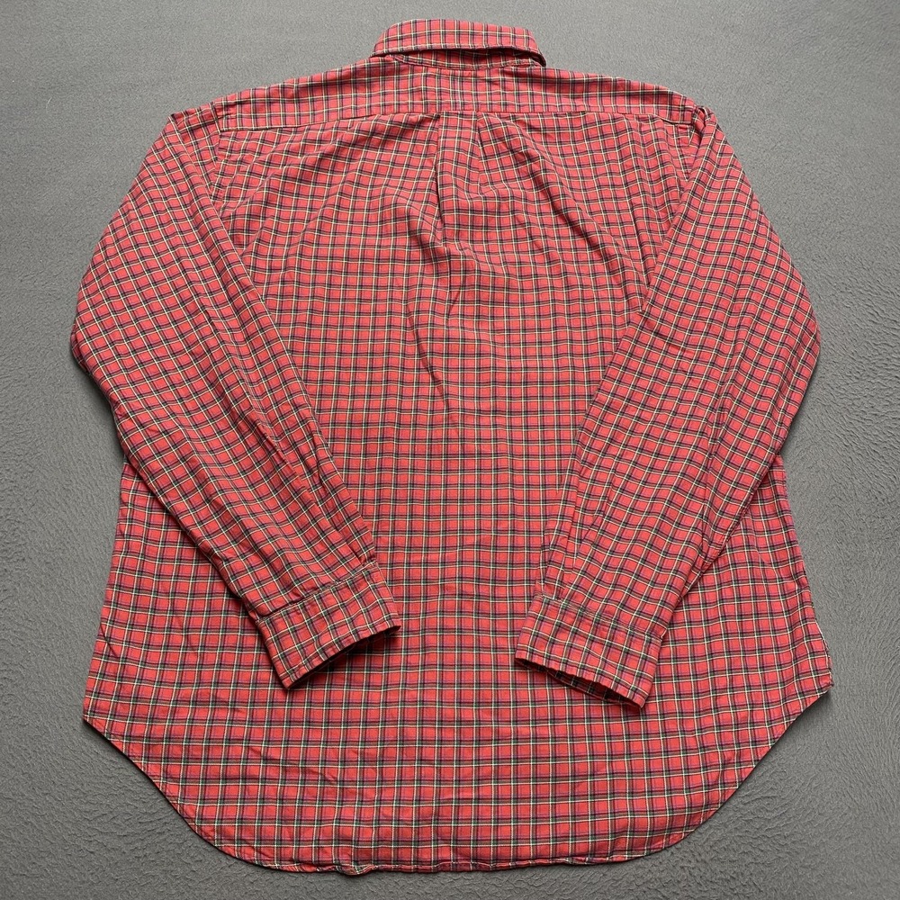Ralph‎ Lauren Shirt Mens Large Red Green Plaid Classic Fit Button Down Cotton - Picture 6 of 9